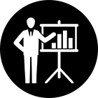 Businessman with Graph Icon